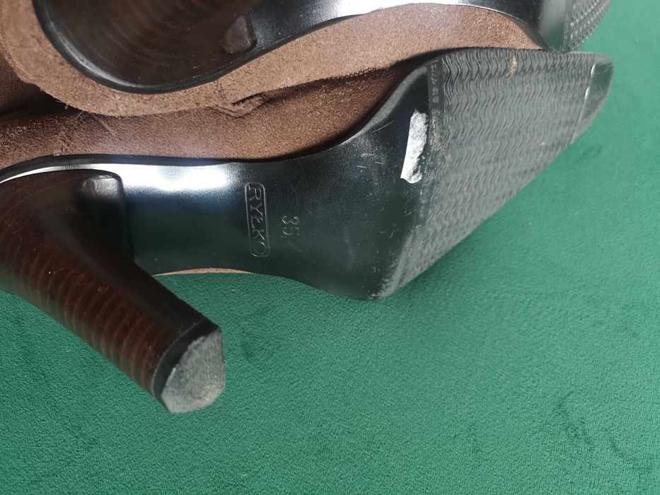 botki Ryłko, kowbojki damskie z frędzlami