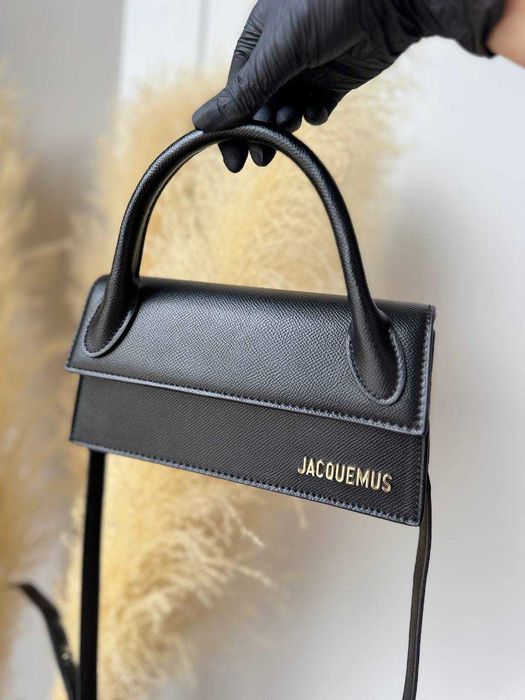 Cумочка сумка jacquemus чорна та помаранчева