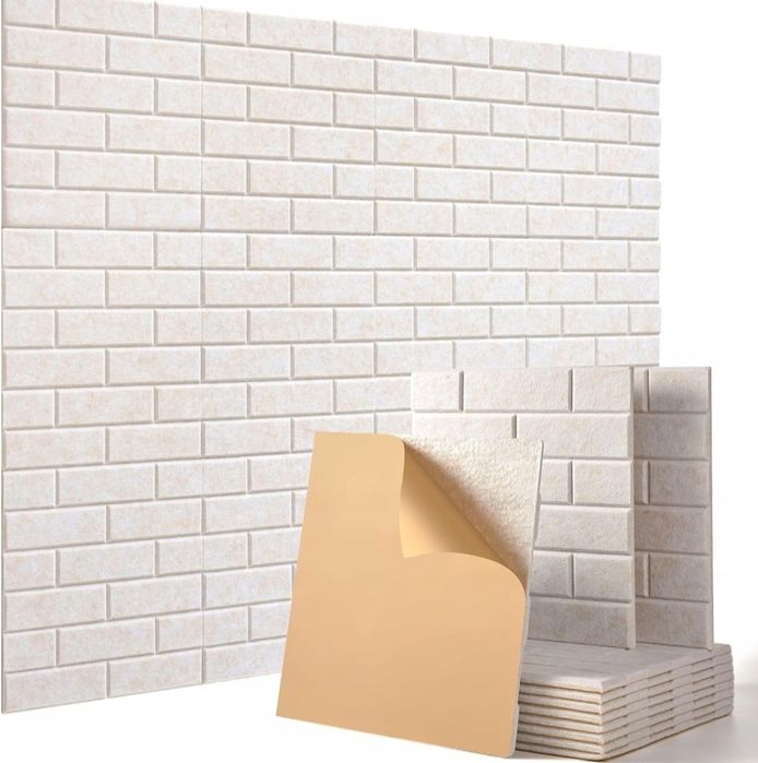 Dekoracyjne cegiełki panele akustycznej 30cm x 30cm 12szt