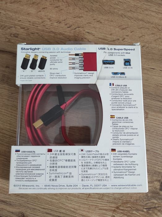 1/2 ceny Wireworld Starlight 8 Kabel USB 3.0 A to B (S3AB) 3m