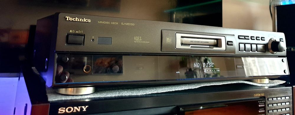 Technics SJ-MD150 Mini Disc Deck+oryginalny pilot-bdb stan Buk