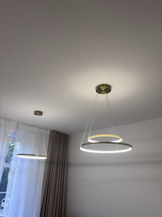 Lampa wisząca LED – podwójny ring  60cm + 40cm – nowa
