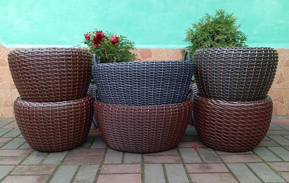 Кашпо з ротангу 12л