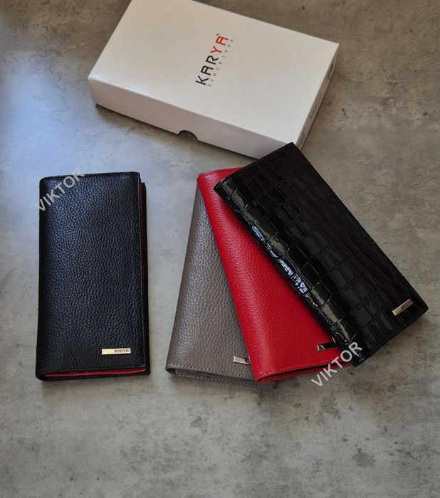 Кожаный женский кошелек купюрник KARYA 1097. Турция. Шкіряний гаманець