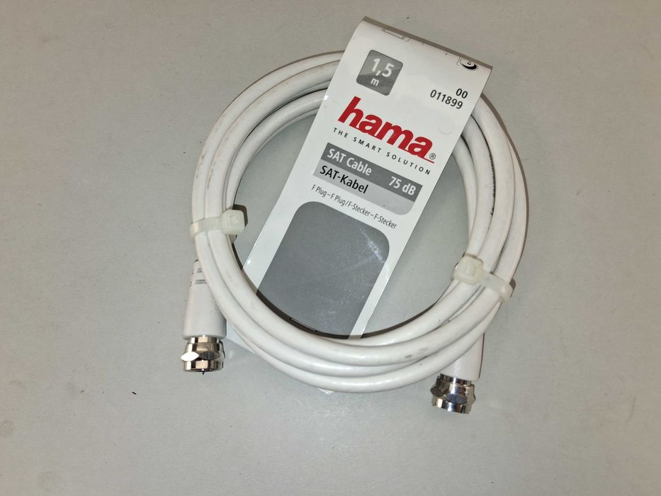 N073 Hama Kabel SAT Antenowy 1,5m 75 dB Wtyk F Na Wtyk F Satelitarny