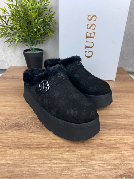 Buty Guess Docker r. 39 - czarne śniegowce damskie na platformie