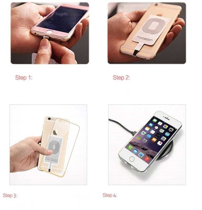 Adaptador para poder carregar sem fios telemóveis com USB tipo-C