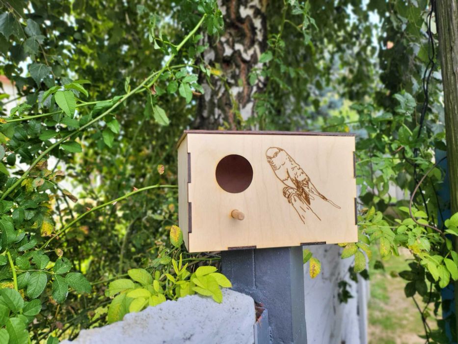 Budka lęgowa  papuga falista