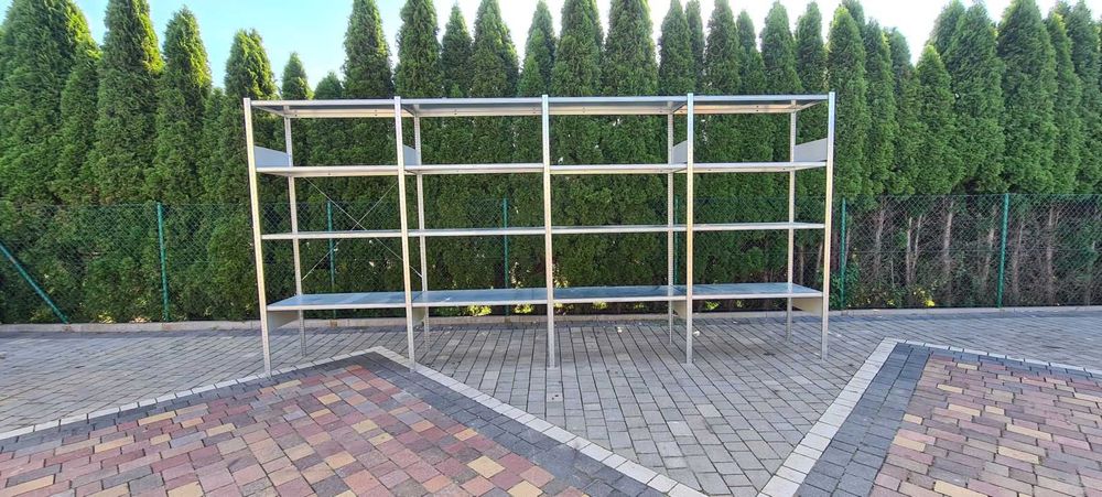 Regały magazynowe z demontażu 60głx100x200-300cm ocynk ocynkowany Meta