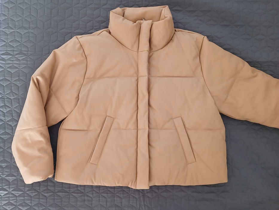 Пуховик куртка ABERCROMBIE & FITCH з веганської еко-шкіри