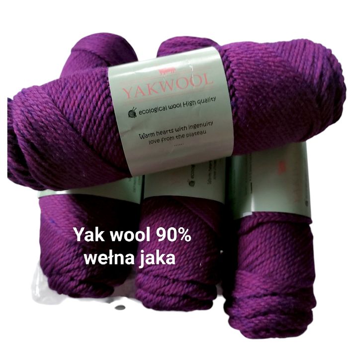 Włóczka przędza wełna jaka /yak wool/ 90% pakiet 800 g = 0,8 kg