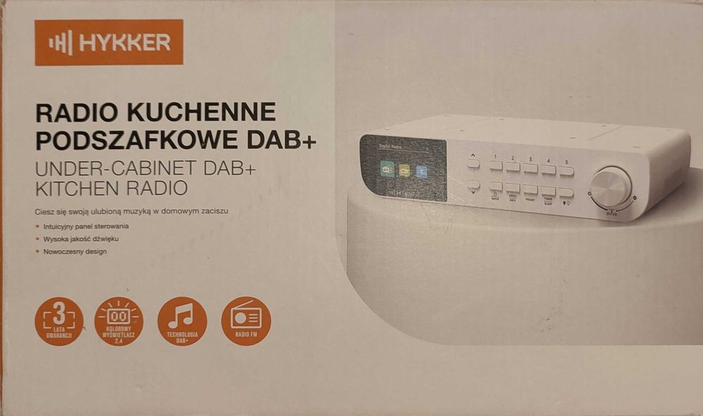 Radio kuchenne podszafkowe Hykker YT81112 Dab+ bluetooth