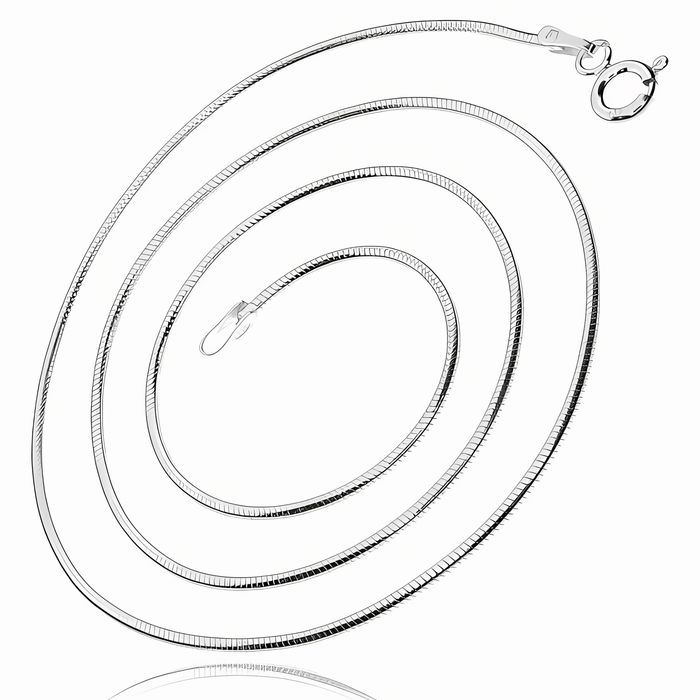 Srebrny łańcuszek linka żmijka snake o okrągłym przekroju 0,9mm srebro 925 45 cm LIN_C020_45