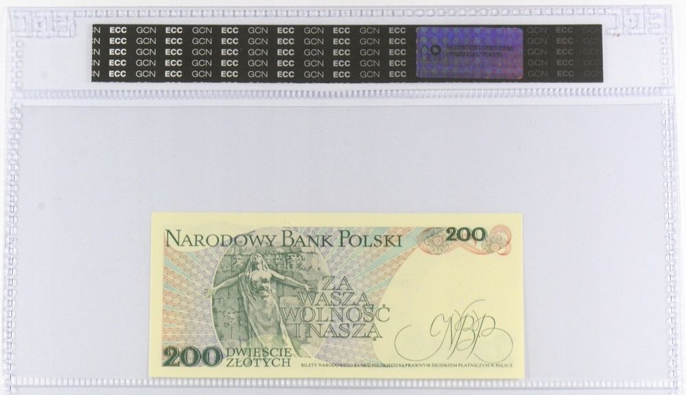 Banknot 200 zł 1988 J. Dąbrowski  Grading GCN 68