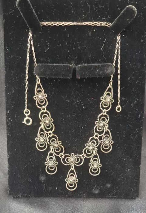 Антикварне кольє намисто підвіска скань філігрань срібло вінтаж