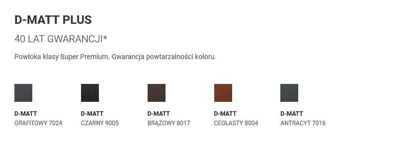 Blachodachowka Venecja/Murano D-Matt plus BUDMAT ! 40 lat gwarancji!