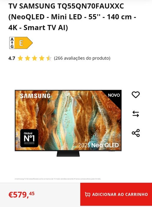 TV SAMSUNG Neoqled 55 polegadas