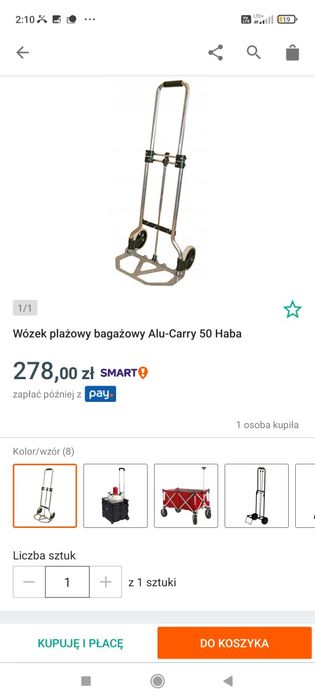 Wózek plażowo turystyczny Alu-Carry 50 Haba