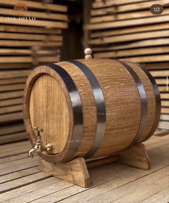 Бочка дубова 3л, 5л, 10л, 15л, 20л, 30л, 50л