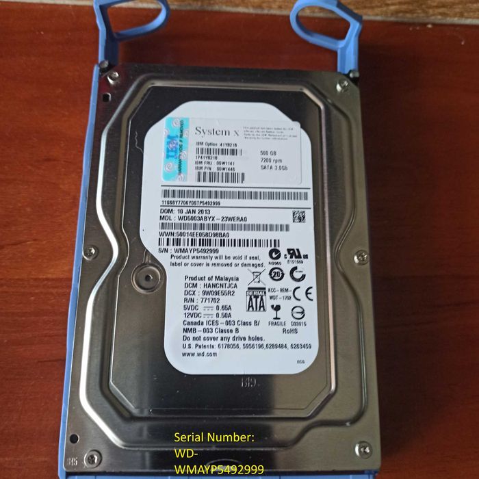 HDD 500Gb WD5003ABYX 7200 RPM, SATA- високоякісні HD для будь якого ПК
