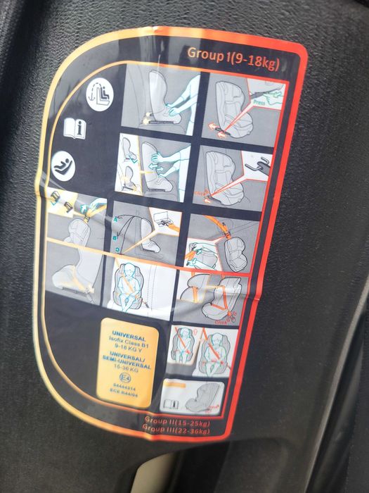Fotelik dziecięcy 9-18kg, isofix, KinderKraft
