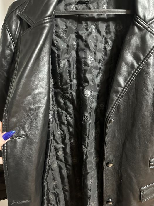 Пальто, тренч, плащ кожанный Versace M-XL