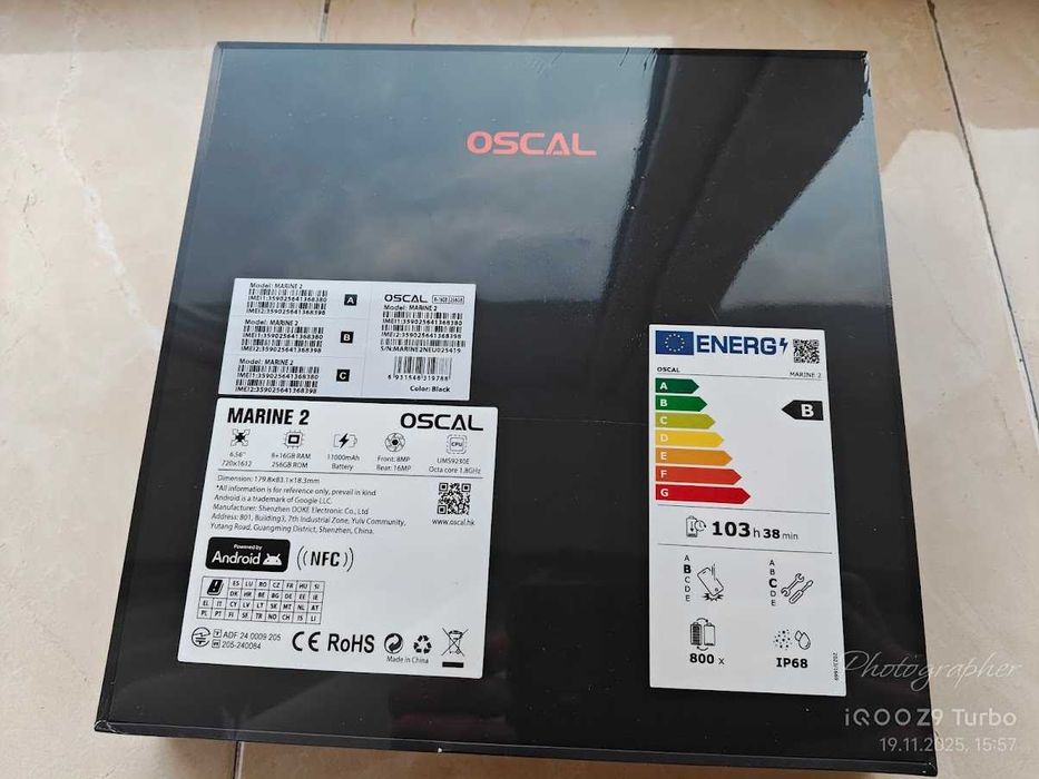 Смартфон Blackview Oscal Marine 2 8/256Gb Black