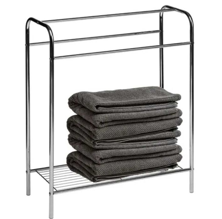 Chromowany Stojak na ręczniki Dł. 26 x Szer. 63 x Wys. 78 cm