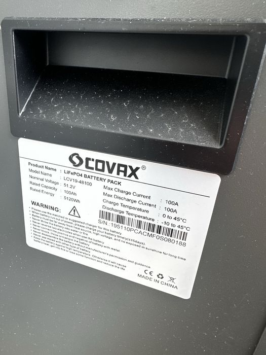 Акумулятор 48v 100AH 5.1 kwt Covax lifepo4