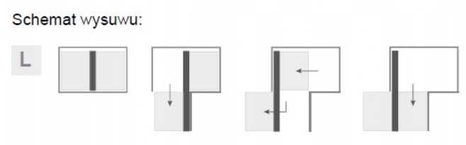 Cargo kosz narożny lewy REJS szary