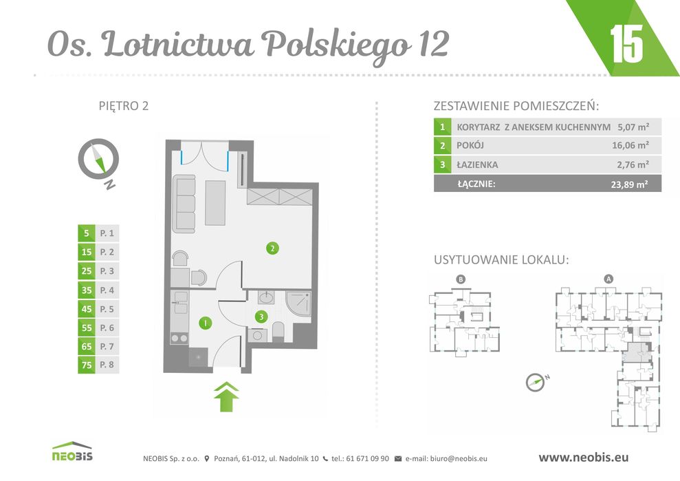 Kawalerka 24 m², Poznań, rynek pierwotny, stan deweloperski, gotowe - Widok 4