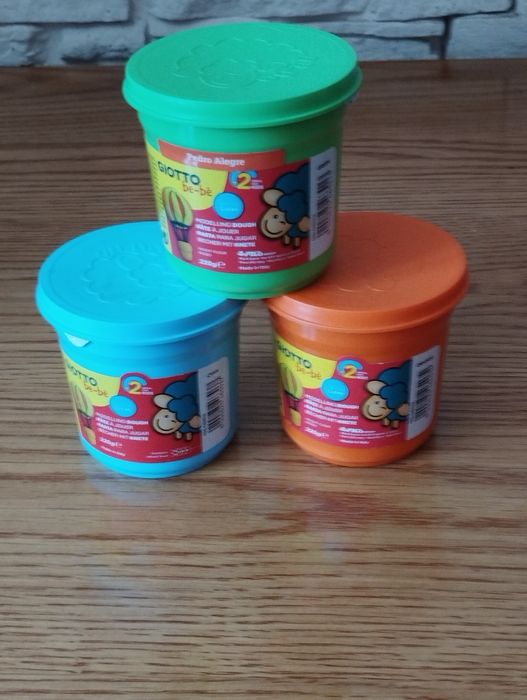 3 caixas de plasticina da Giotto, 2 embalagens para fazer bolas  sabao