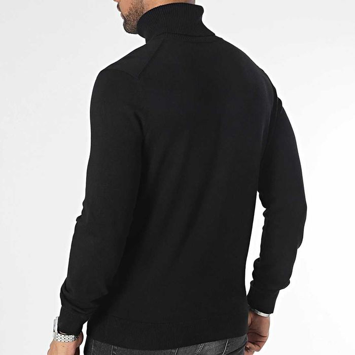 HUGO BOSS męski golf sweter BLACK NOWOŚĆ
