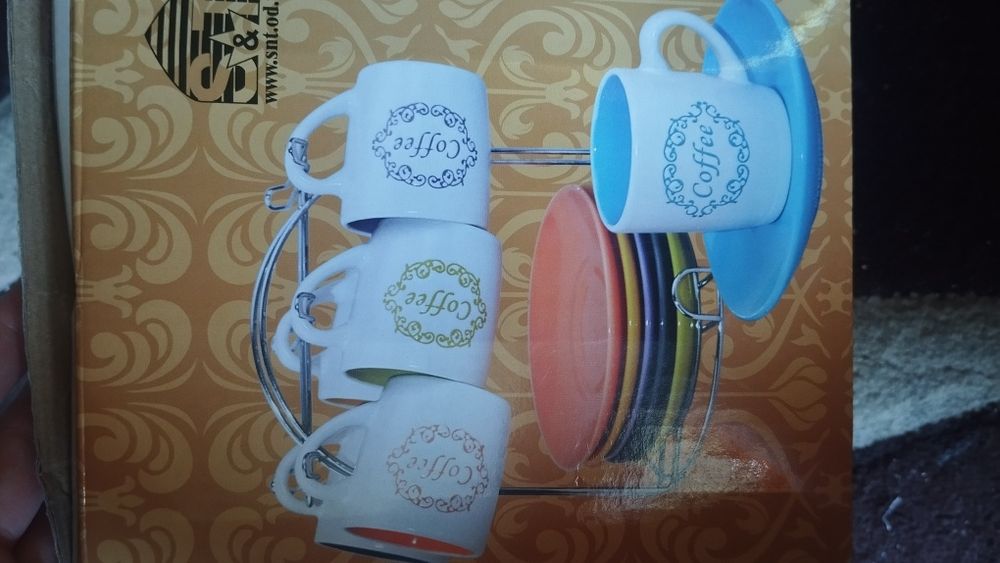 Набір чашок для кави з блюдцем