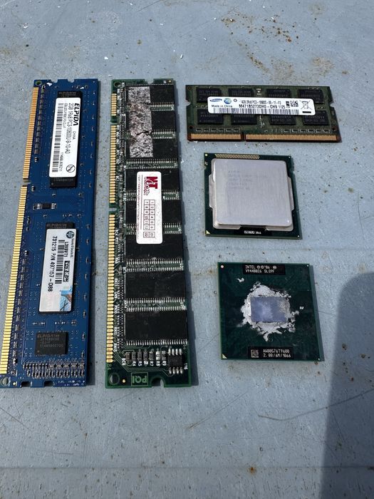 Продажа одним лотом память и пррцессора i3; core2duo t9600