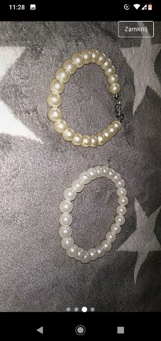 Bransoletki białe i beżowe