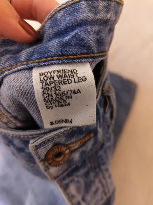 Spodnie męskie h&m jeansowe tappered leg