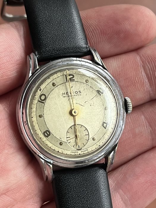 Zegarek Helios męski Swiss Made unikat Jumbo po serwisie Adolf schild Unitas vintage stary
