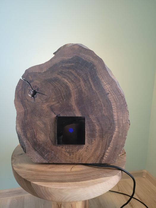 Lampa podłogowa orzech włoski