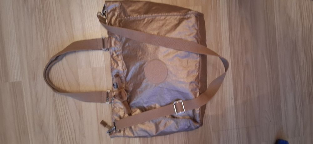 Torba Kipling New Shopper S Tabacco Metal  jak nowa