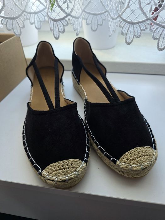 Czarne espadryle 40