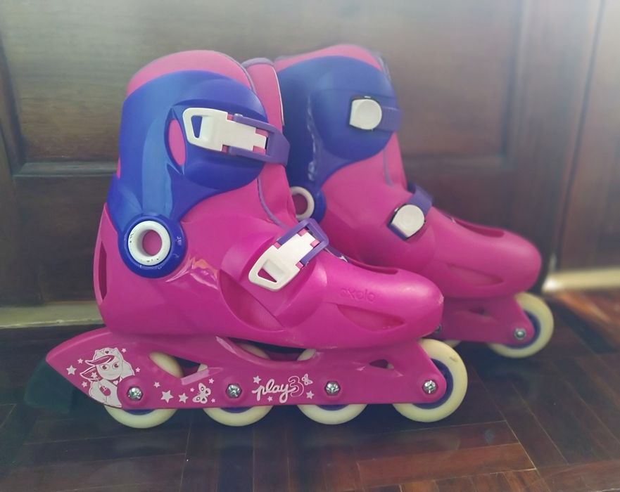 Patins em linha, menina