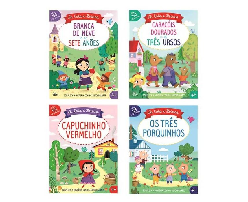 Lê, Cola e Brinca: Capuchinho Vermelho/Os Três Porquinhos/.. -Desde 4€