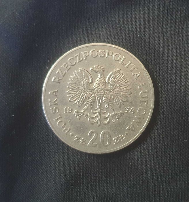 Moneta 20 złotych z 1974 r. PRL Marceli Nowotko