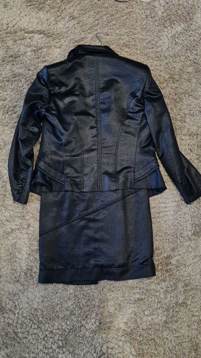 Conjunto vestido e casaco de pele Ana Sousa