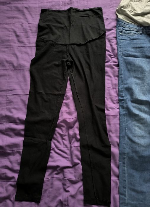 Jeansy i leginsy ciążowe w rozmiarze M