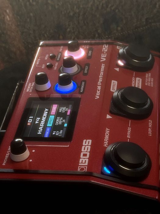 Pedal Boss VE-22 Vocal Performer, como novo, garantia e fatura