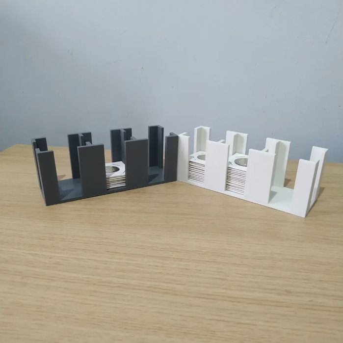 Suportes organizadores para moedas em alvéolos