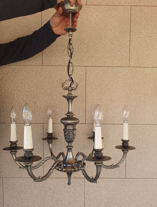 Candeeiro em estanho semi novo