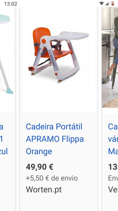 Cadeira de papa, adaptável a qq cadeira - usado